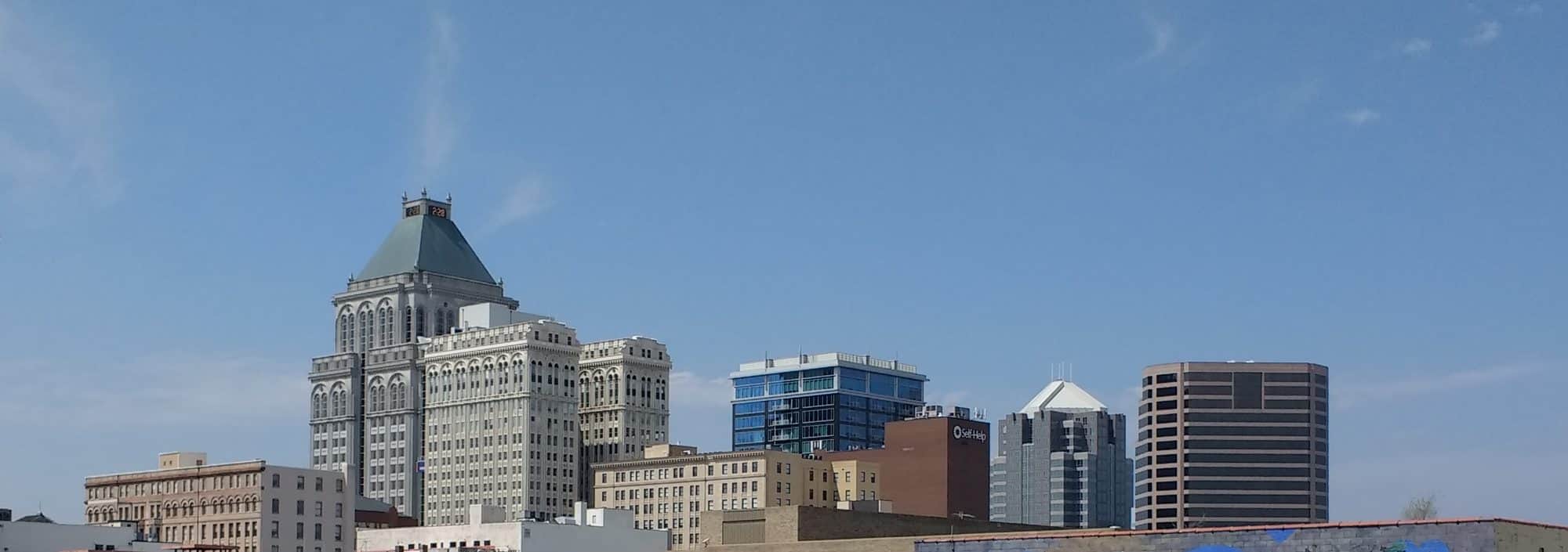 The Greensboro skyline with the Jefferson Standard Building at its center