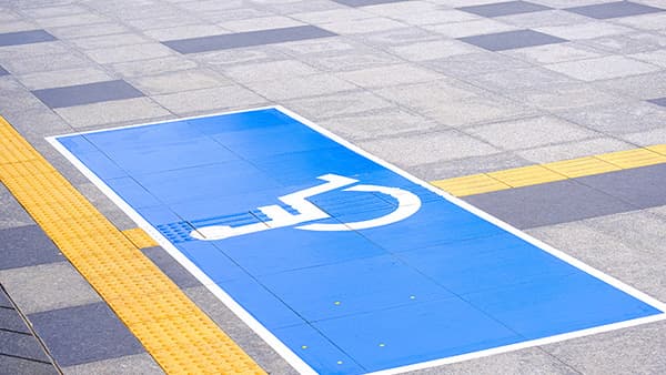 Accessible route and stall markings reinstated at the FC11 site
