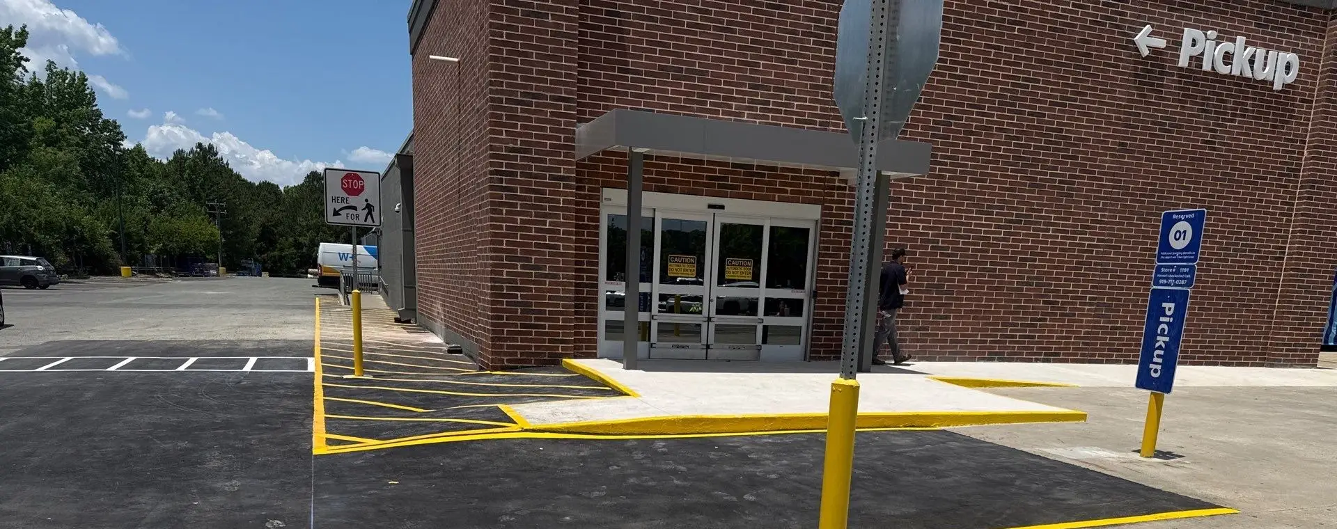 Completed patch area at the Walmart site