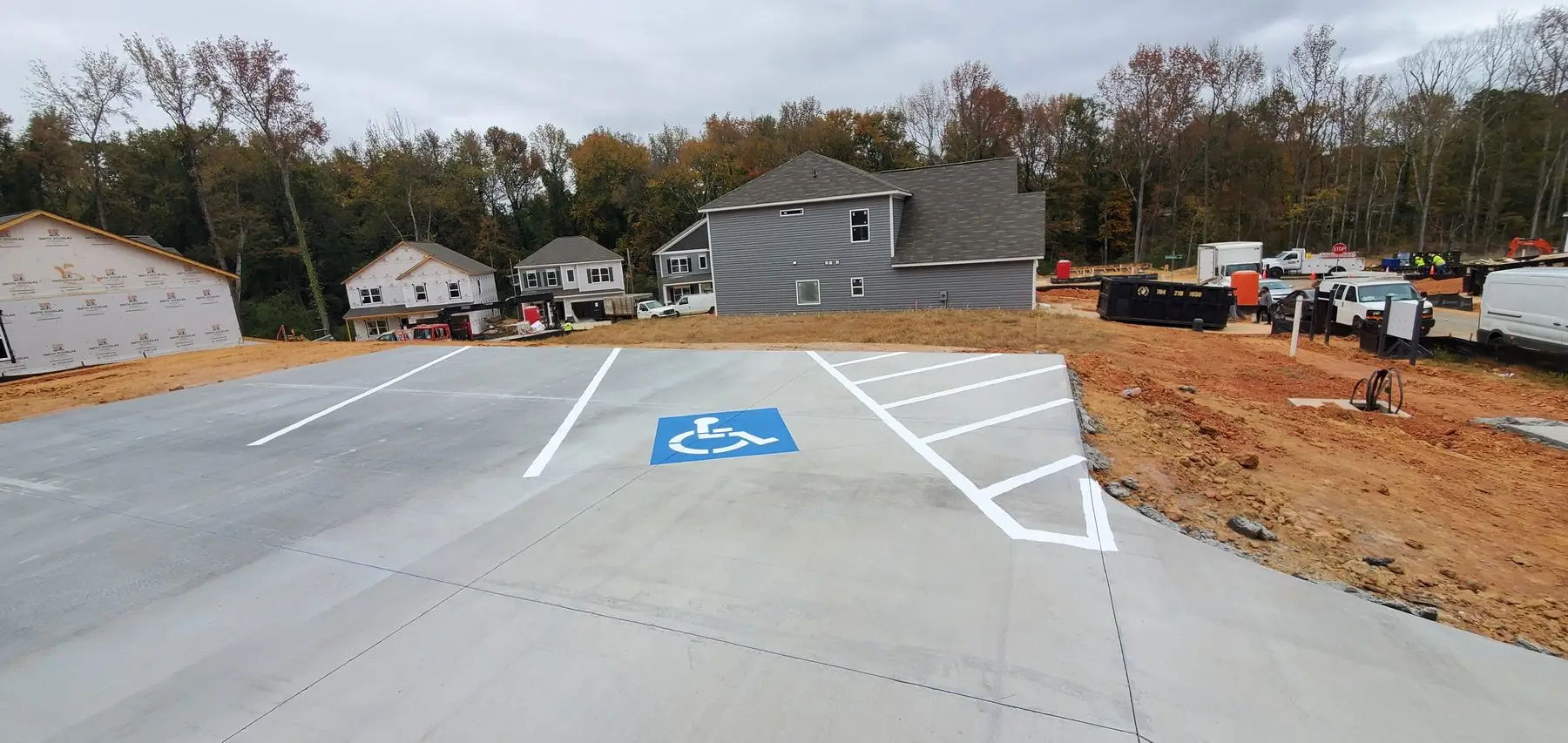ADA parking striping and access aisle in Charlotte NC