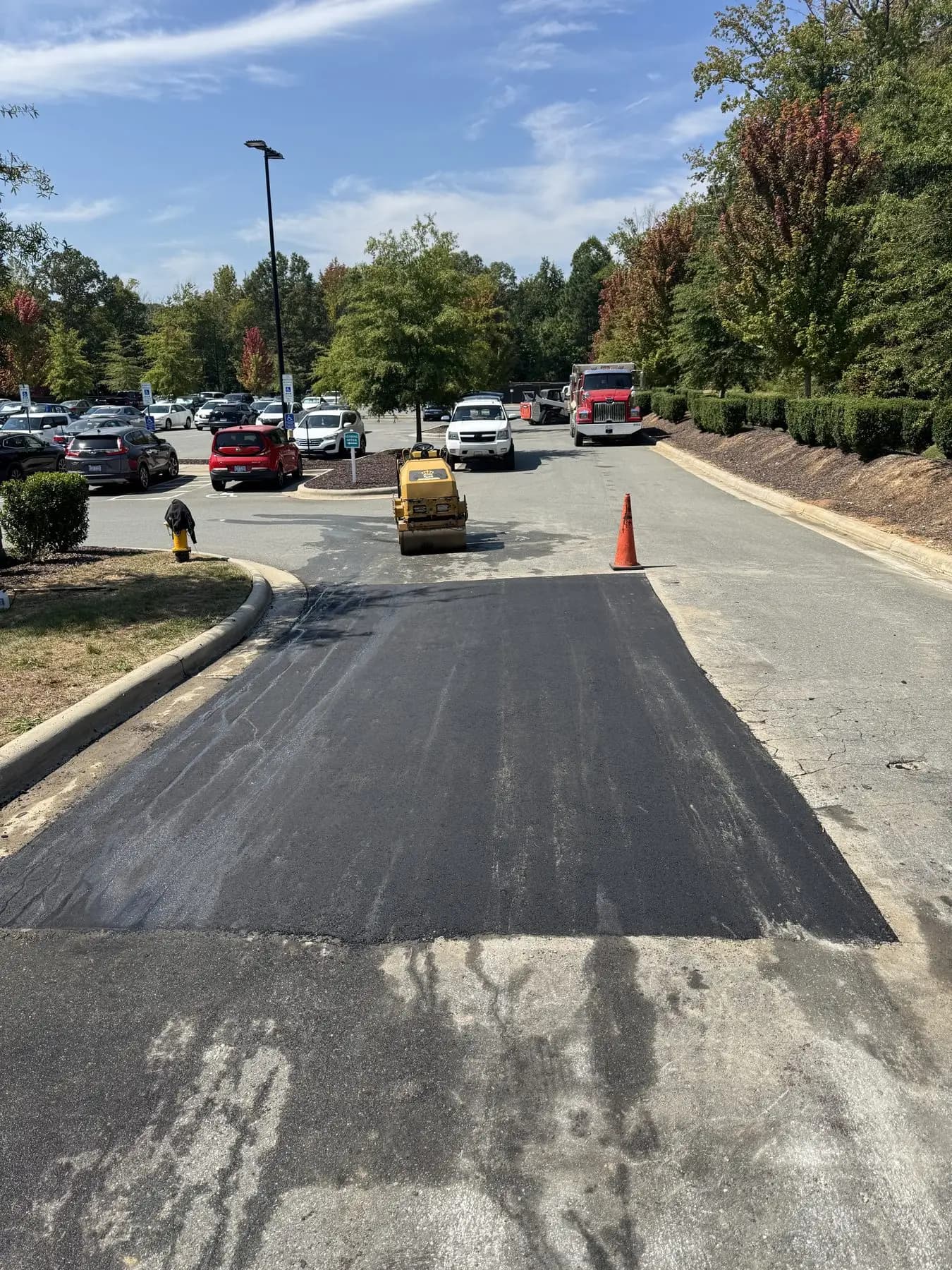 Failing asphalt identified during a site evaluation in Charlotte NC