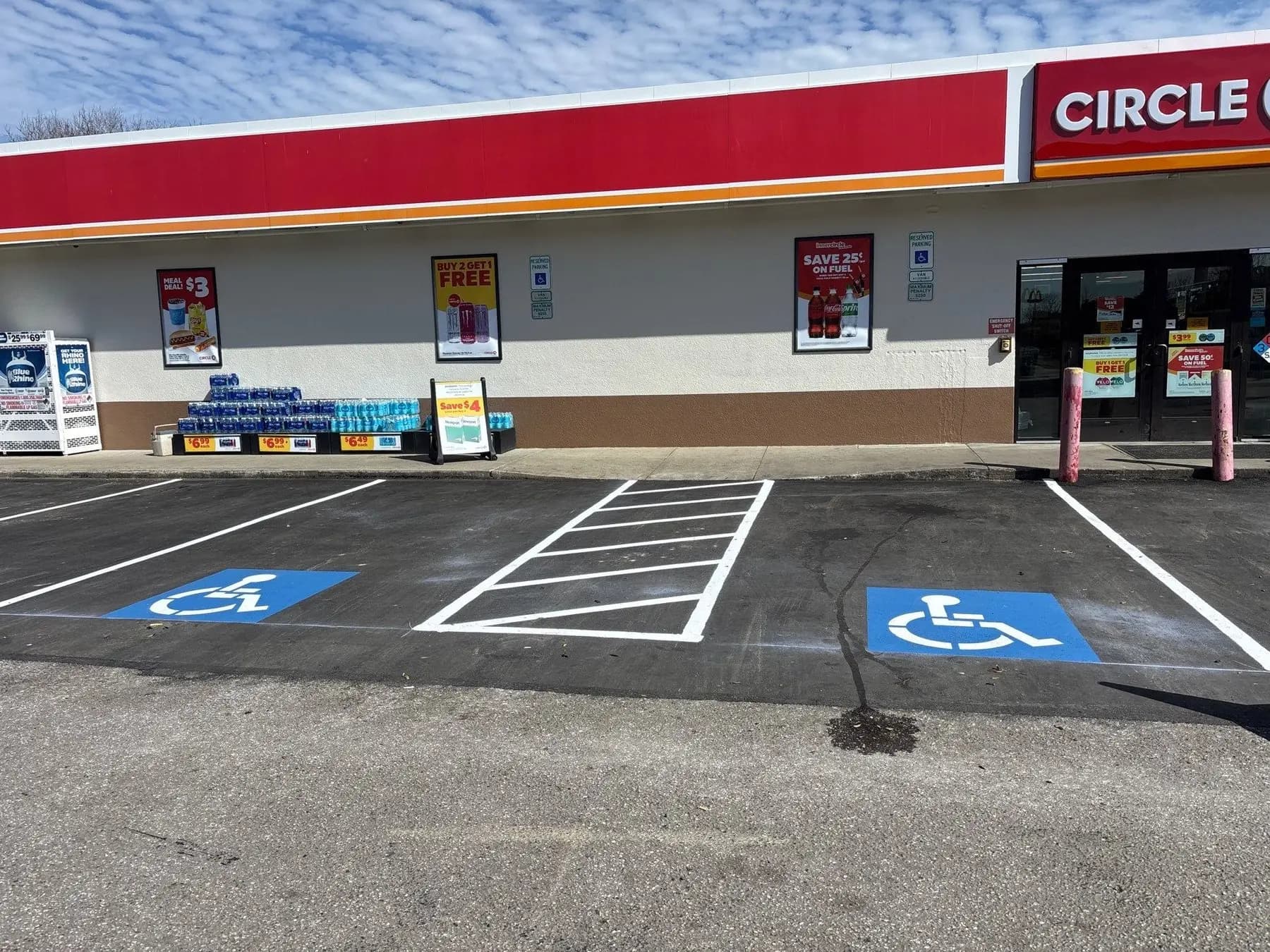 ADA parking stalls and signage at Circle K in Supply NC