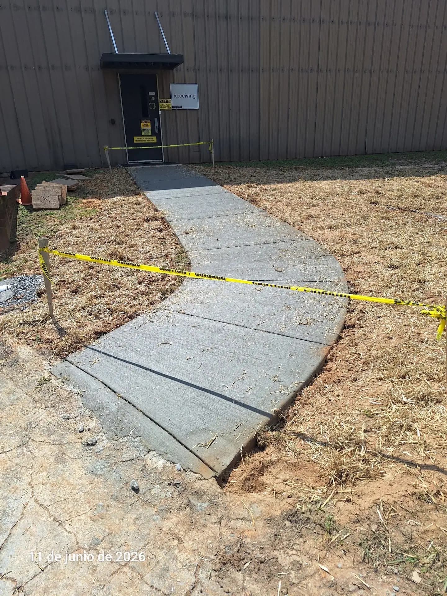 New concrete sidewalk installation in Conover NC