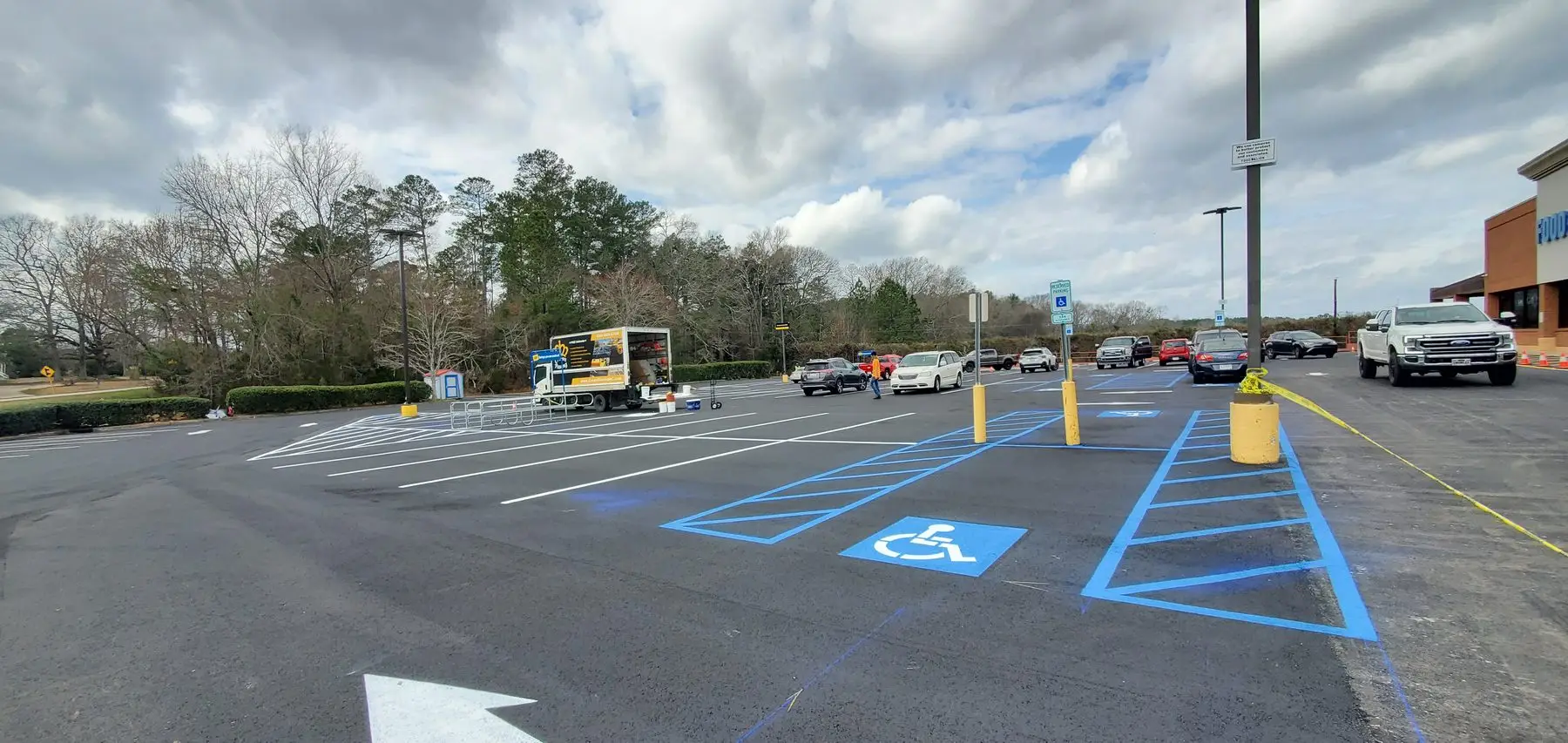 ADA striping completed at the Food Lion lot
