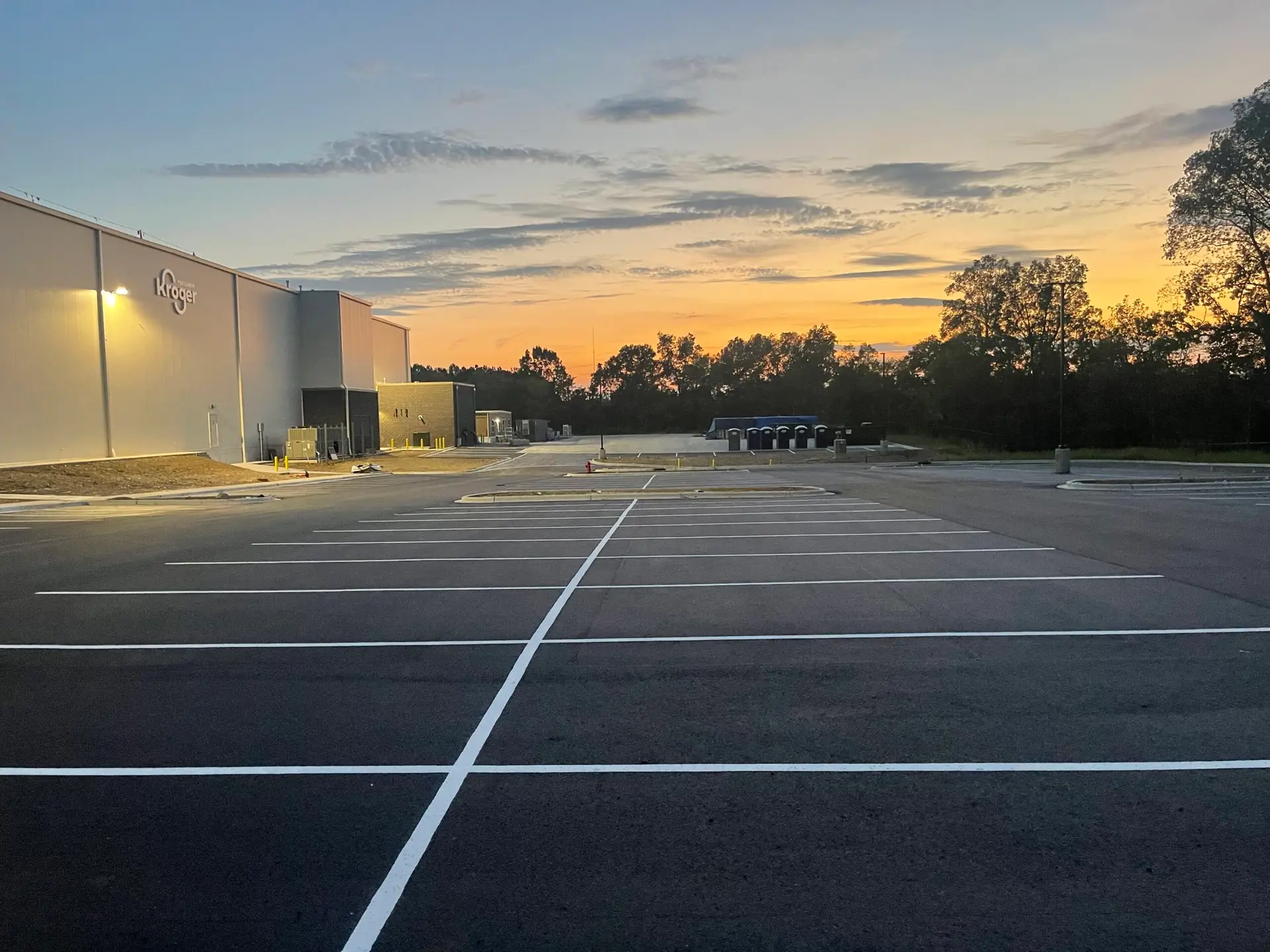 Completed paving at the Kroger FC11 site in Concord NC