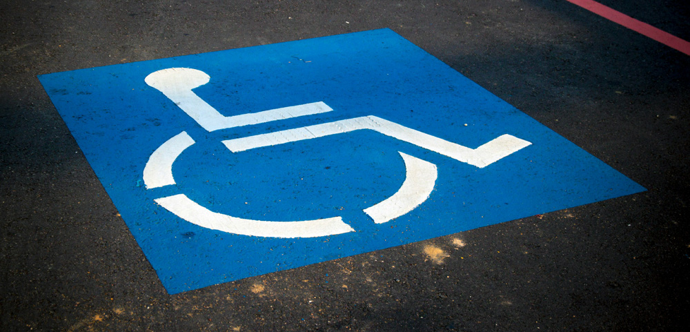 An image of an ADA compliant handicap parking space